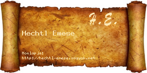 Hechtl Emese névjegykártya